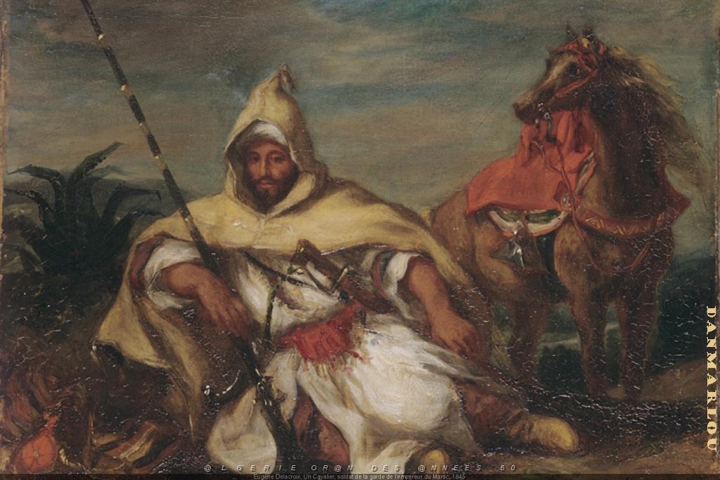 EUGENE DELACROIX-1845 SOUVENIR DU MAROC SOLDAT DE LA GARDE.JPG